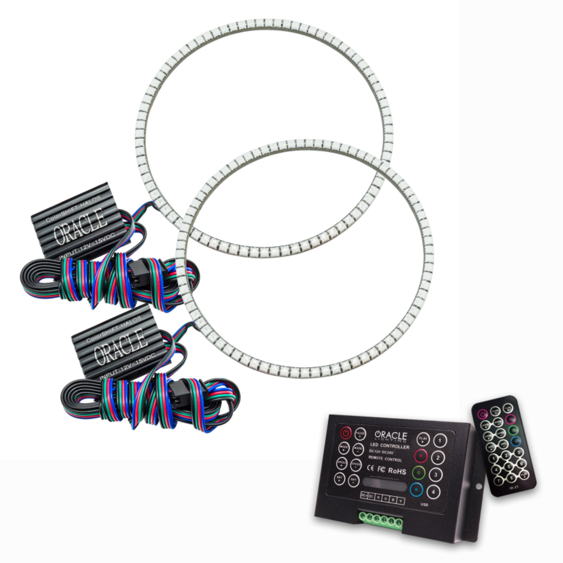 Picture of Oracle Hummer H2 03-10 LED Waterproof Halo Kit - ColorSHIFT w/ 2.0 Controller