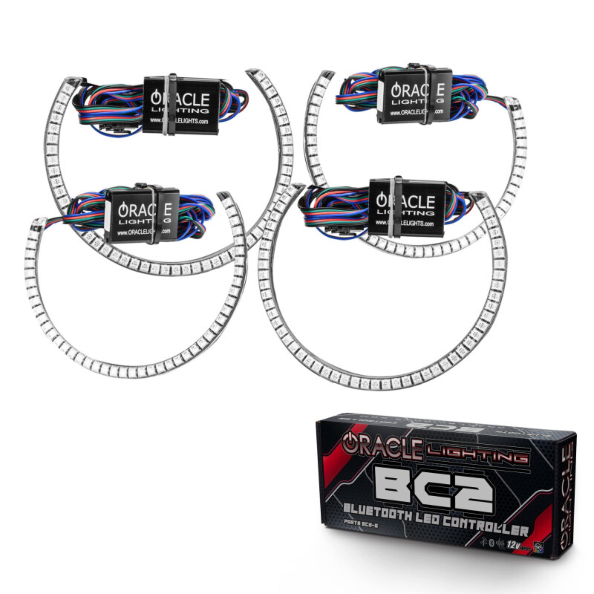 Picture of Oracle 15-21 Dodge Challenger LED Waterproof Halo Kit - ColorSHIFT - BC1