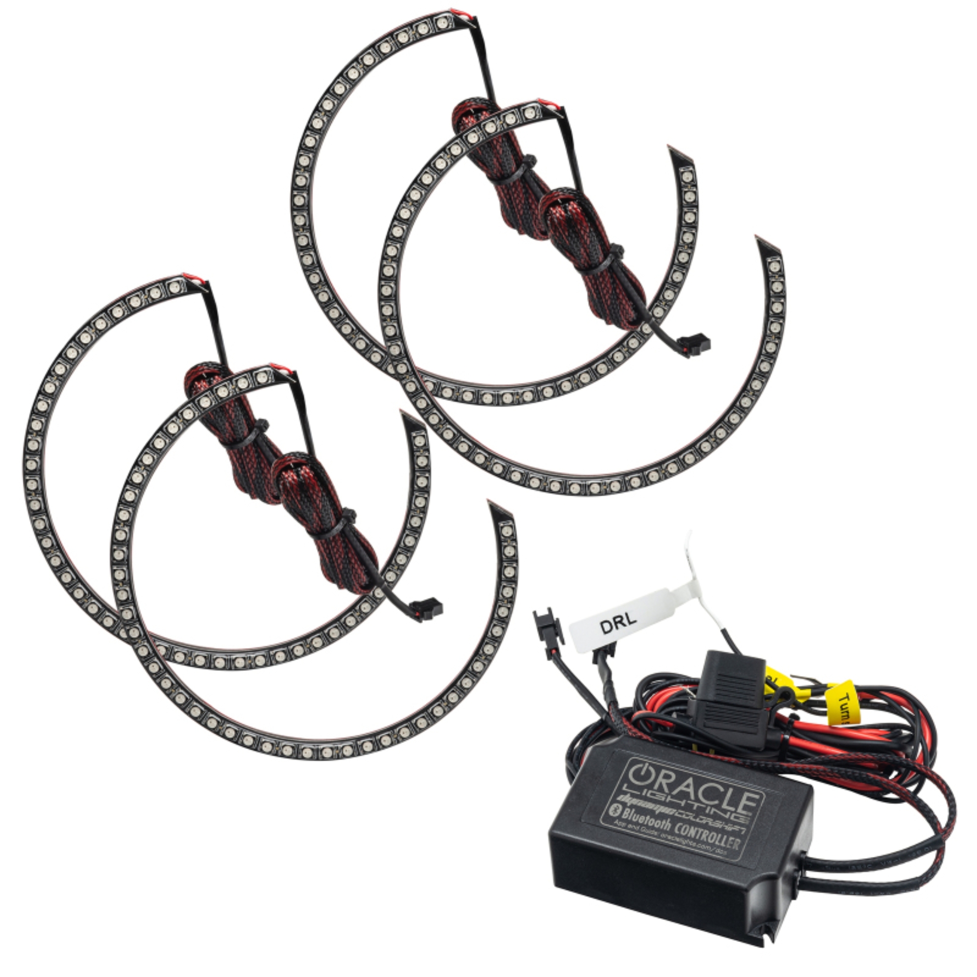 Picture of Oracle 15-21 Dodge Challenger Dynamic Surface Mount Headlight Halo Kit - - Dynamic