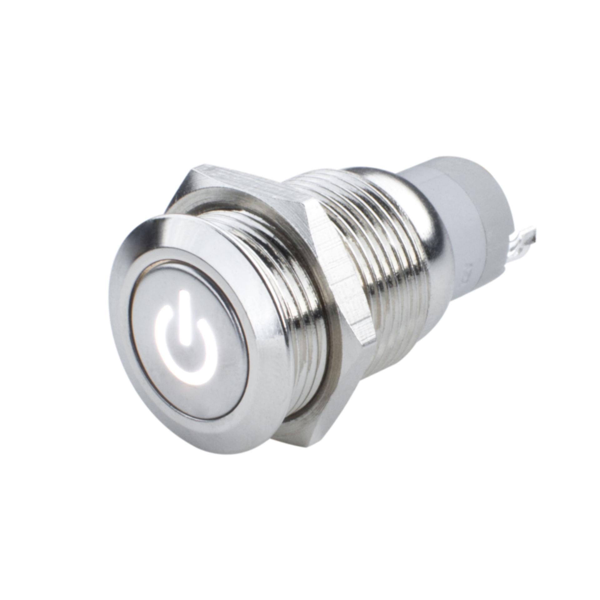 Picture of Oracle Pre-Wired Power Symbol Momentary Flush Mount LED Switch - White