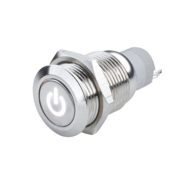 Picture of Oracle Pre-Wired Power Symbol Momentary Flush Mount LED Switch - White
