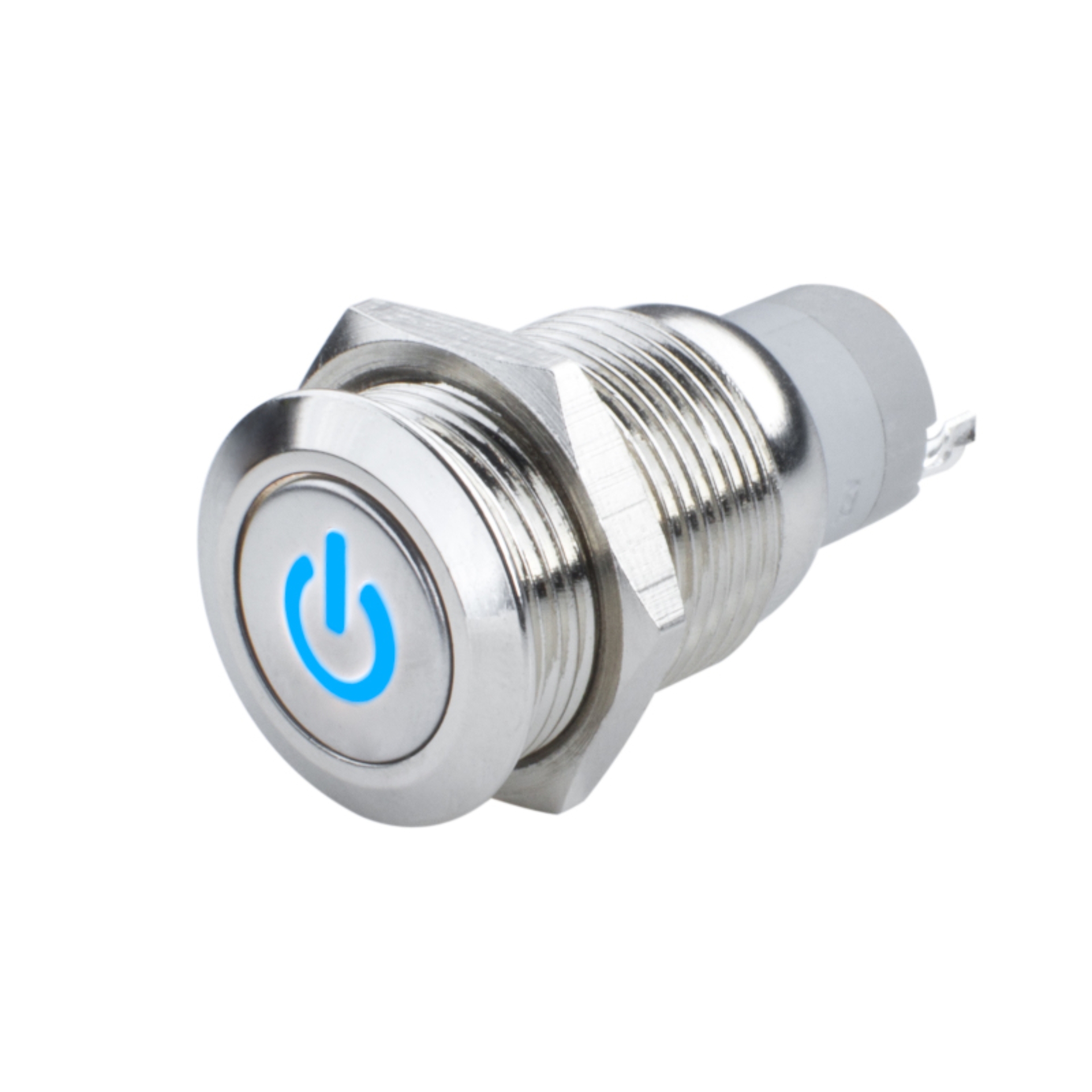 Picture of Oracle Pre-Wired Power Symbol Momentary Flush Mount LED Switch - Blue