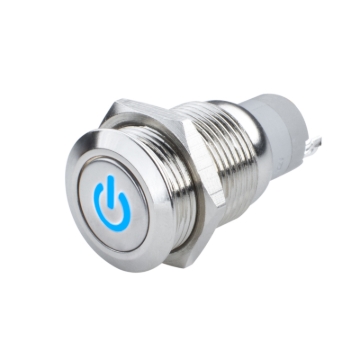 Picture of Oracle Pre-Wired Power Symbol Momentary Flush Mount LED Switch - Blue