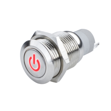 Picture of Oracle Pre-Wired Power Symbol Momentary Flush Mount LED Switch - Red