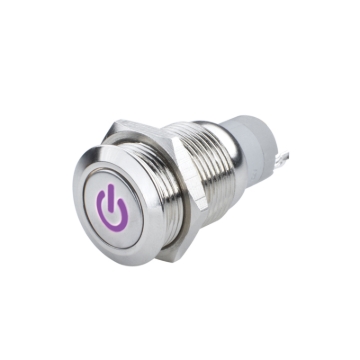 Picture of Oracle Power Symbol On/Off Flush Mount LED Switch - UV/Purple
