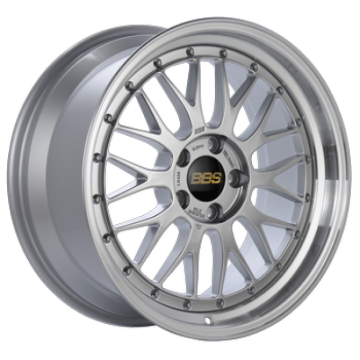 Picture of BBS LM 18x9 5x114.3 ET42 Diamond Silver Center Diamond Cut Lip Wheel - 82mm PFS/Clip Required