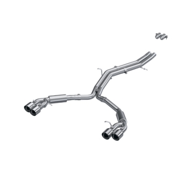 Picture of MBRP 18-21 Audi S5 Coupe/S4 Sedan T304 SS 2.5in Cat-Back Quad Rear Exit Exhaust - SS Tips