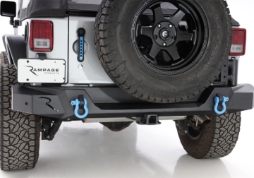 Picture of Rampage 07-18 Jeep Wrangler JK (Incl. Unlimited) TrailGuard Rear Bumper - Black