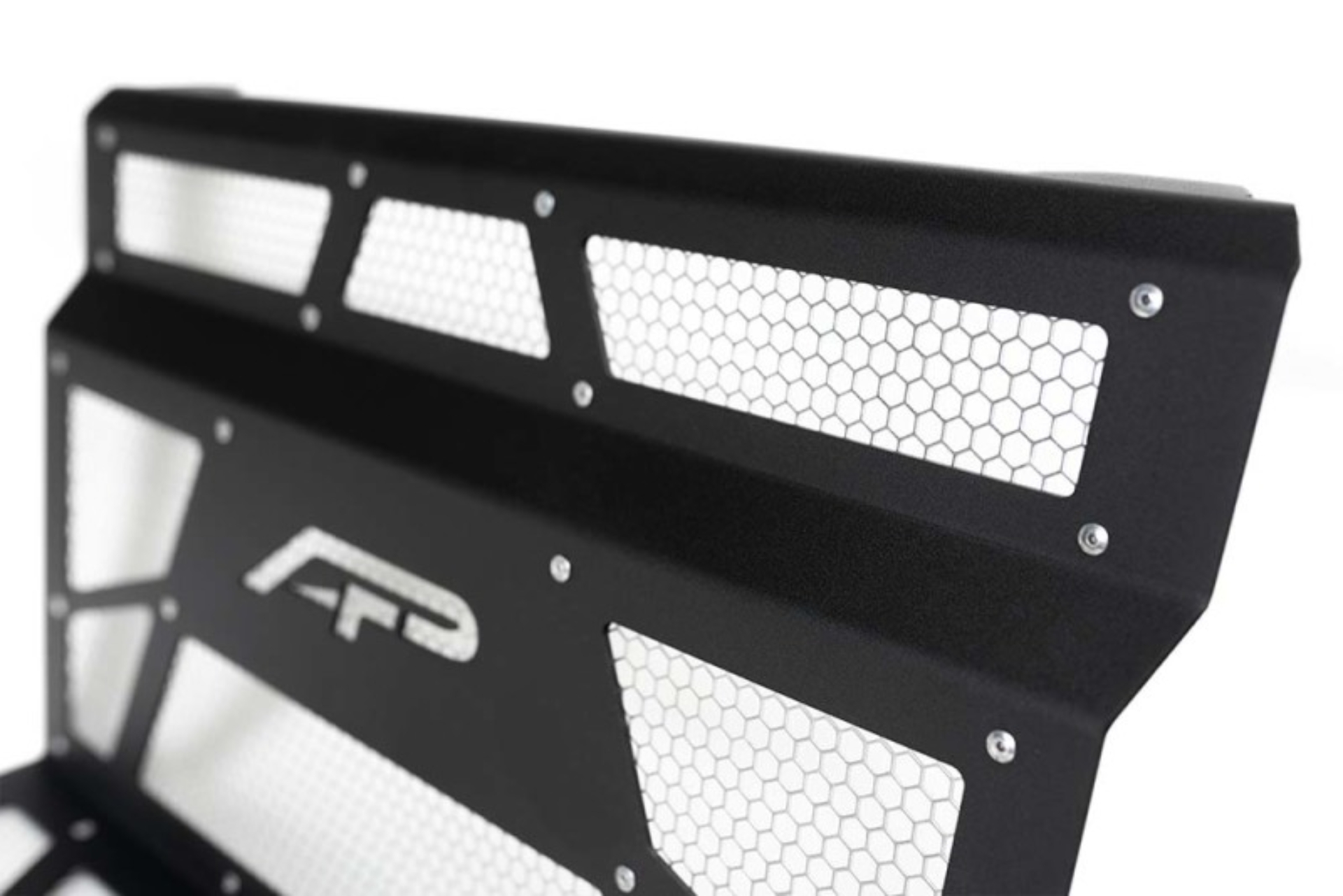 Picture of Agency Power 14-18 Polaris RZR XP 1000/XP Turbo Vented Engine Cover - Matte Black/Raw Alum. Mesh