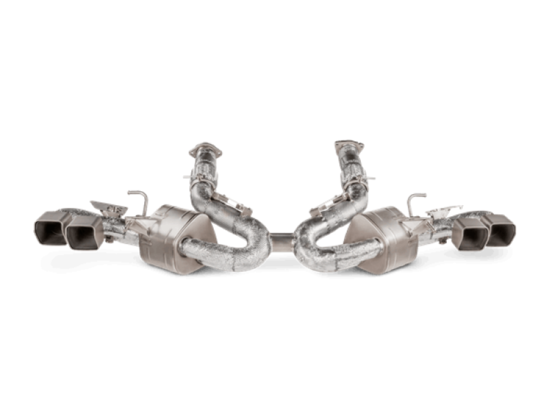 Picture of Akrapovic 2020+ Chevrolet Corvette C8 Slip-On Line (Titanium)