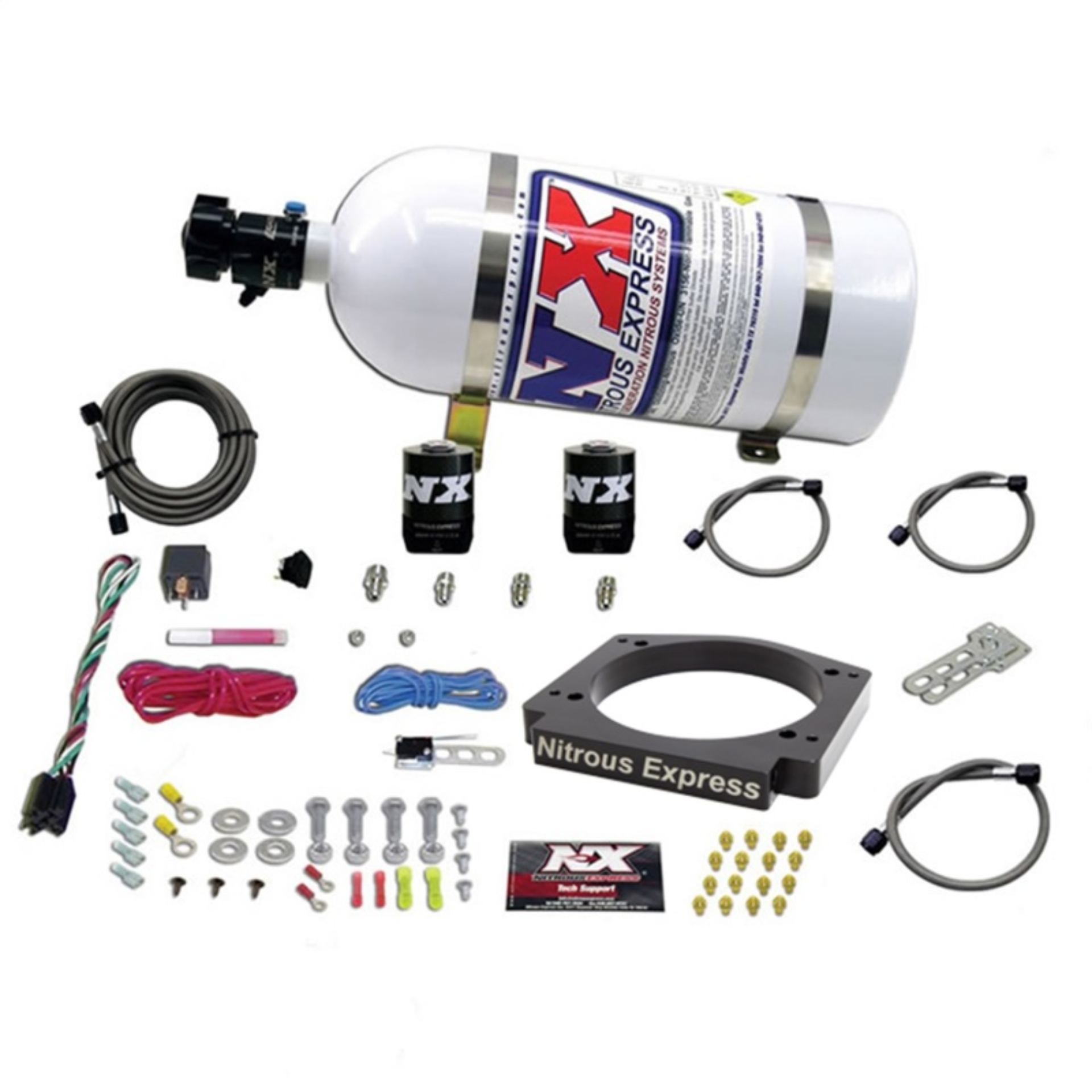 Picture of Nitrous Express GM LS 112mm Adapter Plate Kit (100-400HP) w/ 10LB Bottle