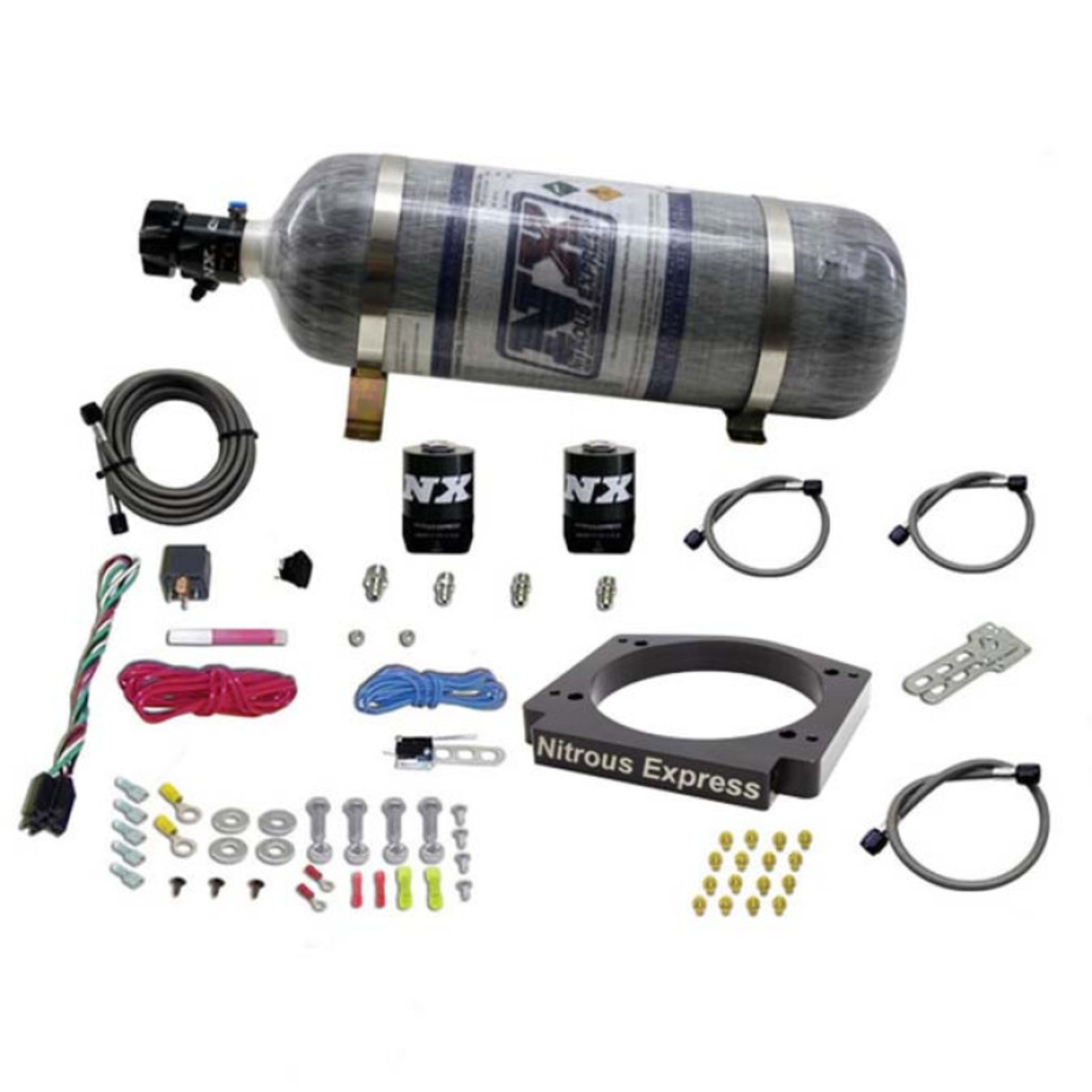 Picture of Nitrous Express GM LS 112mm Adapter Plate Kit (100-400HP) w/ 12LB Bottle