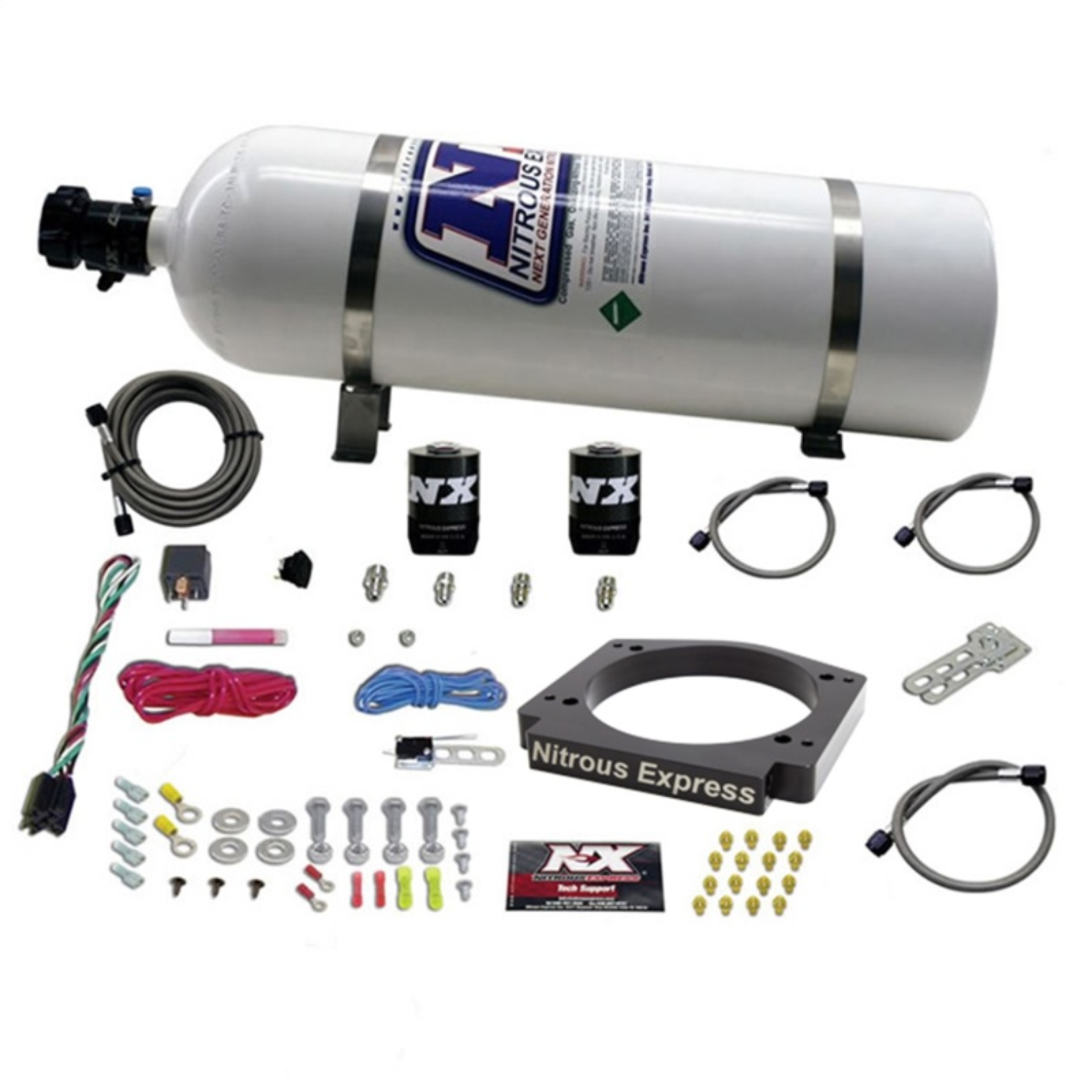 Picture of Nitrous Express GM LS 112mm Adapter Plate Kit (100-400HP) w/ 15LB Bottle