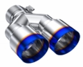 Picture of MBRP Burnt End Tip 2.5 ID, Dual 3.5 OD Out, 9.5 length, Single wall 304 Stainless Steel