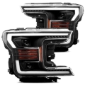 Picture of AlphaRex 18-20 Ford F-150 LUXX Style Projector Headlights Alpha Black w/Activation Light/DRL