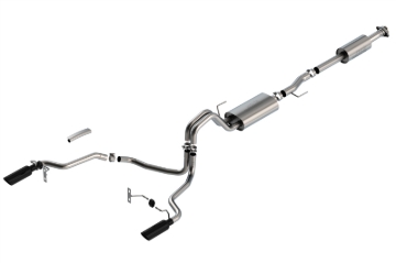 Picture of Borla F-150 2021 2.7L/3.5L 4dr CC SB EC STB Lar/KingR/Plnm/LTD 3/2.25 SRE CB Touring BLK CHR Tips