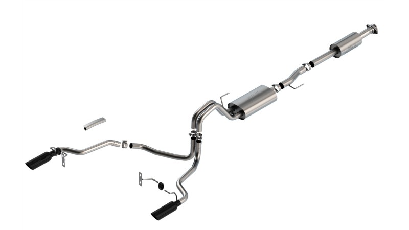 Picture of Borla F-150 2021 2.7L/3.5L 4dr CC SB EC STB Lar/KingR/Plnm/LTD 3/2.25 SRE CB Touring BLK CHR Tips