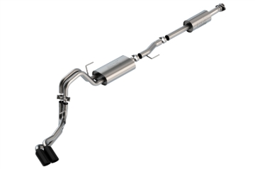 Picture of Borla F-150 2021 3.3L CC SB EC STB XL/XLT/Lariat/KR/Plnm/LTD 3/2.25 DSE Cat-Back ATAK Black CHR Tips