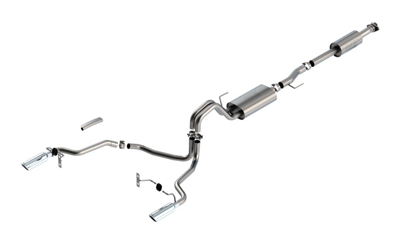 Picture of Borla F-150 2021 3.3L CC SB EC STB XL/XLT/Lariat/KR/Plnm/LTD 3/2.25 SRE Cat-Back ATAK Chrome Tips