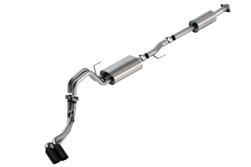 Picture of Borla F-150 2021 3.3L CC SB EC STB XL/XLT/Lariat/KR/Plnm/LTD 3/2.25 DSE Cat-Back S-Type BLK CHR Tips