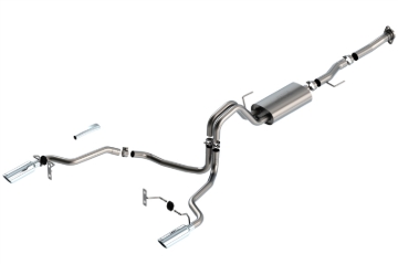 Picture of Borla F-150 2021 5.0L 2dr RC SB (122.8 WB) XL/XLT 3/2.25 SRE Cat-Back S-Type Chrome Tips