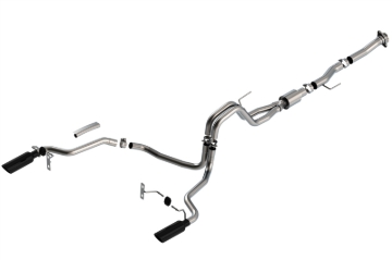 Picture of Borla F-150 2021 5.0L 2dr RC SB (122.8 WB) XL/XLT 3/2.25 SRE Cat-Back ATAK Black Chrome Tips