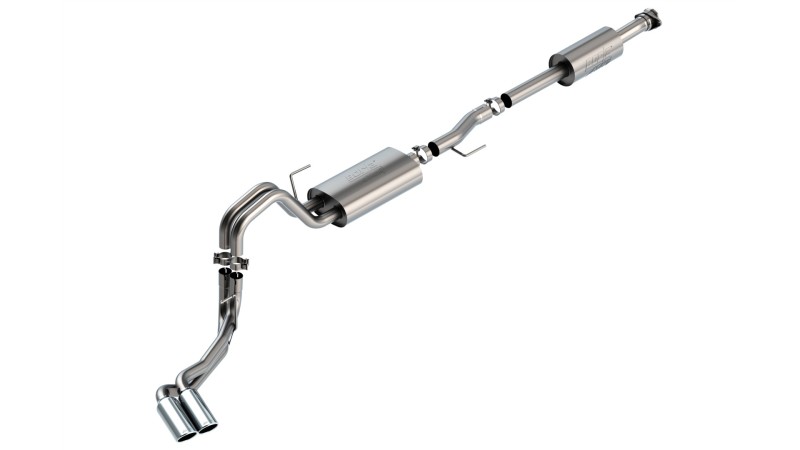 Picture of Borla F-150 2021 3.3L CC SB EC STB XL/XLT/Lariat/KR/Plnm/LTD 3/2.25 DSE Cat-Back ATAK Chrome Tips