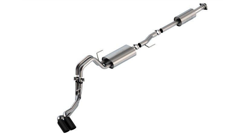 Picture of Borla F-150 2021 3.3L CC SB EC STB XL/XLT/Lariat/KR/Plnm/LTD 3/2.25 DSE Cat-Back S-Type BLK CHR Tips