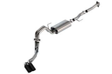 Picture of Borla F-150 2021 5.0L 2dr RC SB (122.8 WB) XL/XLT 3/2.25 DSE Cat-Back S-Type Black Chrome Tips