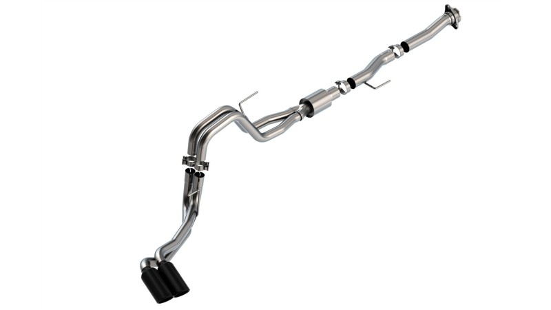 Picture of Borla F-150 2021 5.0L 2dr RC SB (122.8 WB) XL/XLT 3/2.25 DSE Cat-Back ATAK Black Chrome Tips
