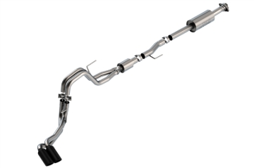 Picture of Borla F-150 2021 5.0L 4dr CC SB EC STB Lariat/KR/Pltm/LTD 3/2.25 DSE Cat-Back S-Type Black CHR Tips