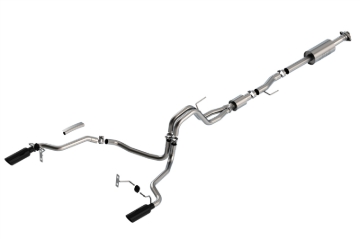 Picture of Borla F-150 2021 5.0L 4dr CC SB EC STB Lariat/KR/Pltnm/LTD 3/2.25 SRE Cat-Back S-Type Black CHR Tips