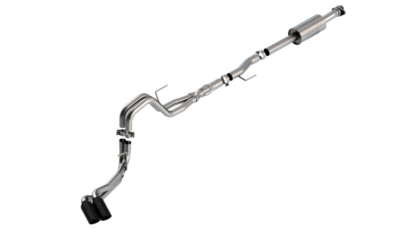 Picture of Borla F-150 2021 5.0L 4dr CC SB EC STB Lariat/KR/Platnm/LTD 3/2.25 DSE Cat-Back ATAK Black CHR Tips