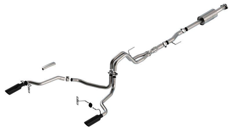 Picture of Borla F-150 2021 5.0L 4dr CC SB EC STB Lariat/KR/Platinm/LTD 3/2.25 SRE Cat-Back ATAK Black CHR Tips