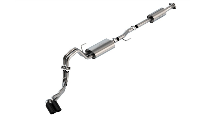 Picture of Borla F-150 2021 5.0L 4dr CC SB EC STB Lariat/KR/Pltnm/LTD 3/2.25 DSE Cat-Back Touring BLK CHR Tips