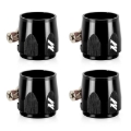 Picture of Mishimoto Aluminum -8AN Hex Finishers - Black