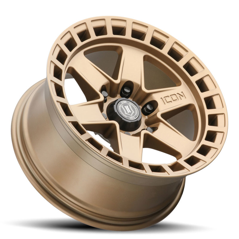 Picture of ICON Raider 17x8.5 6x135 6mm Offset 5in BS Satin Brass Wheel