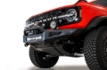 Picture of Addictive Desert Designs 2021+ Ford Bronco Rock Fighter Front Bumper - Hammer Black
