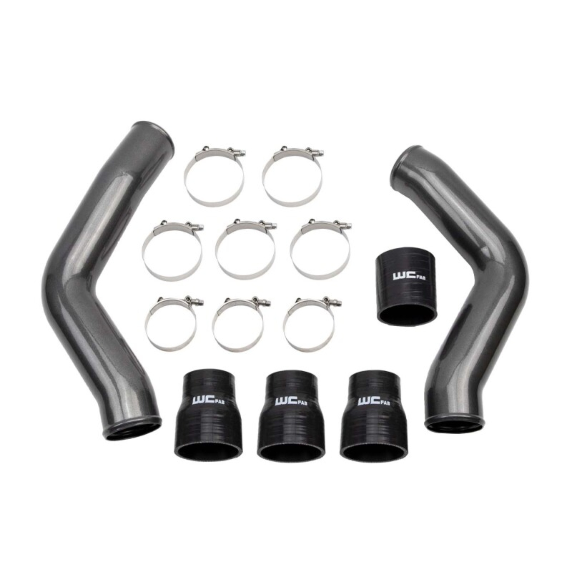Picture of Wehrli 13-18 Ram 6.7L Cummins 3.5in Intercooler Pipes Kit - WCFab Grey