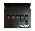 Picture of Moroso 99-04 Mazda Miata NB Radio/HVAC Pocket Block Off Plate With Switches