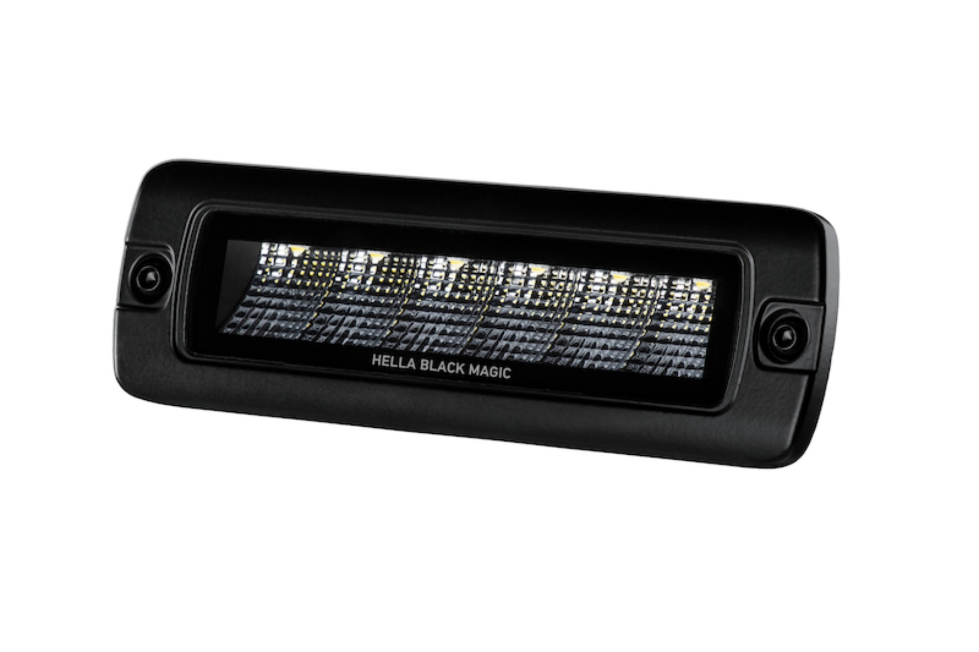 Picture of Hella Universal Black Magic 6 L.E.D. Flush Mount Mini Light Bar - Flood Beam