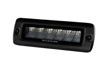 Picture of Hella Universal Black Magic 6 L.E.D. Flush Mount Mini Light Bar - Flood Beam