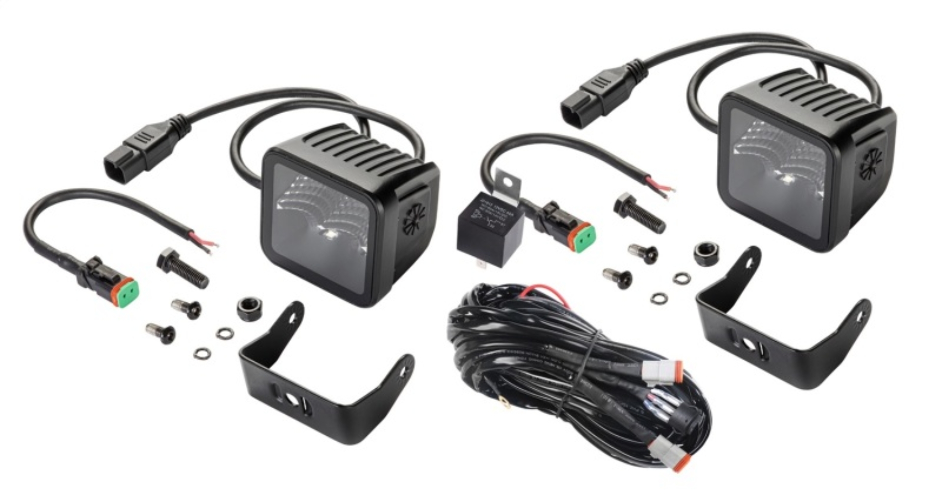 Picture of Hella Universal Black Magic 3.2in L.E.D. Cube Kit - Flood Beam