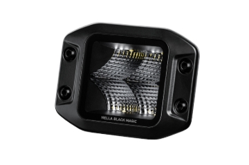 Picture of Hella Universal Black Magic 3.2in L.E.D. Cube Kit - Flood Beam (Flush Mount)