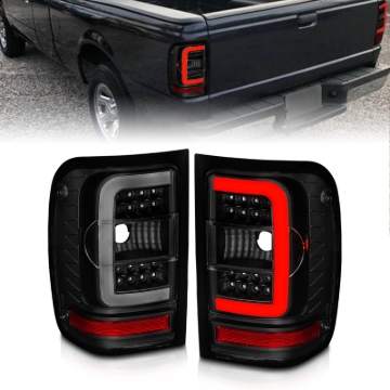 Picture of ANZO 01-11 Ford Ranger LED Taillights - Black Housing w/ Smoke Lens & Light Bar
