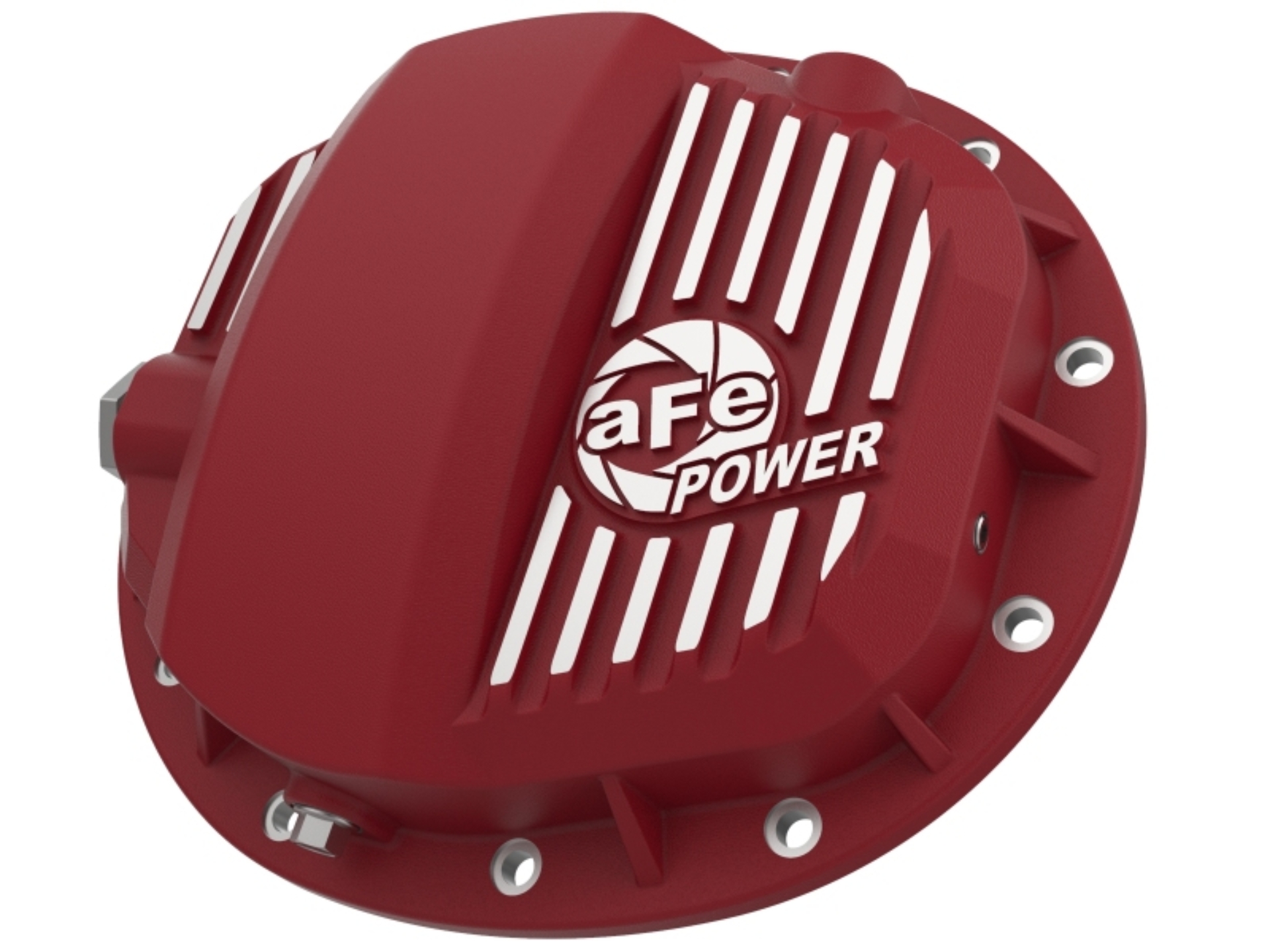 Picture of aFe Pro Series GMCH 9.5 Rear Diff Cover Red w/ Machined Fins 19-20 GM Silverado/Sierra 1500