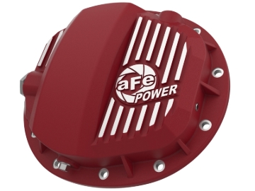 Picture of aFe Pro Series GMCH 9.5 Rear Diff Cover Red w/ Machined Fins 19-20 GM Silverado/Sierra 1500
