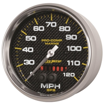Picture of Autometer Marine Carbon Fiber 5in 120mph GPS Speedometer
