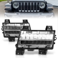Picture of ANZO 2018-2021 Jeep Wrangler LED Side Markers Chrome Housing Clear Lens w/ Sequential Signal