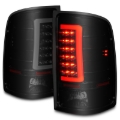 Picture of ANZO 2007-2013 GMC Sierra LED Tail Lights w/ Light Bar Black Housing Smoke Lens